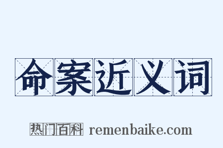 命案近义词是什么意思的图片